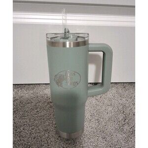 Bass Pro Shops 30 oz. Mug with Slider Lid and Straw Iceberg Green New w/Tag